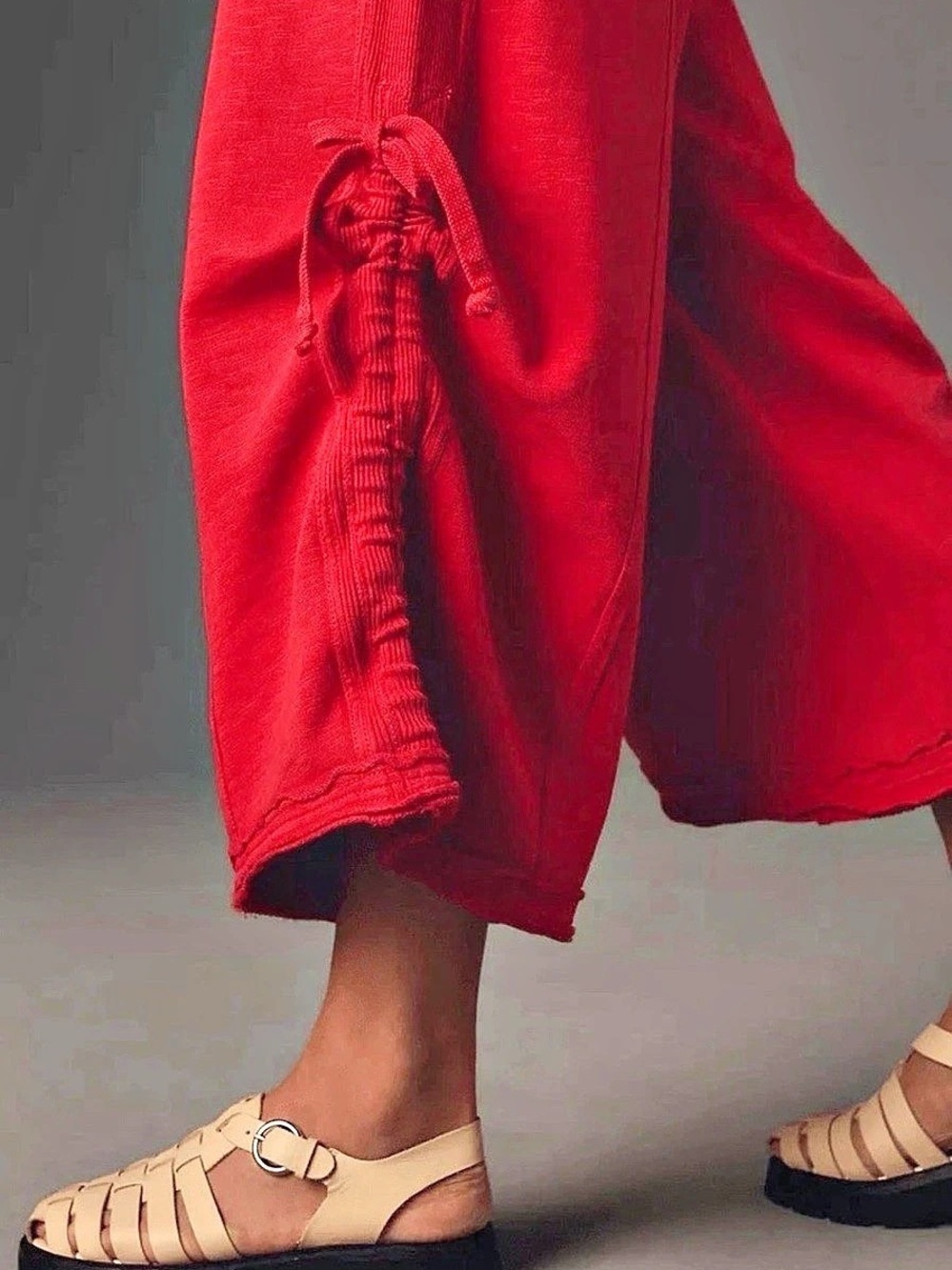Anthropologie Daily Practice Red Wide Leg Jumpsuit Size XXS - Picture 4 of 12